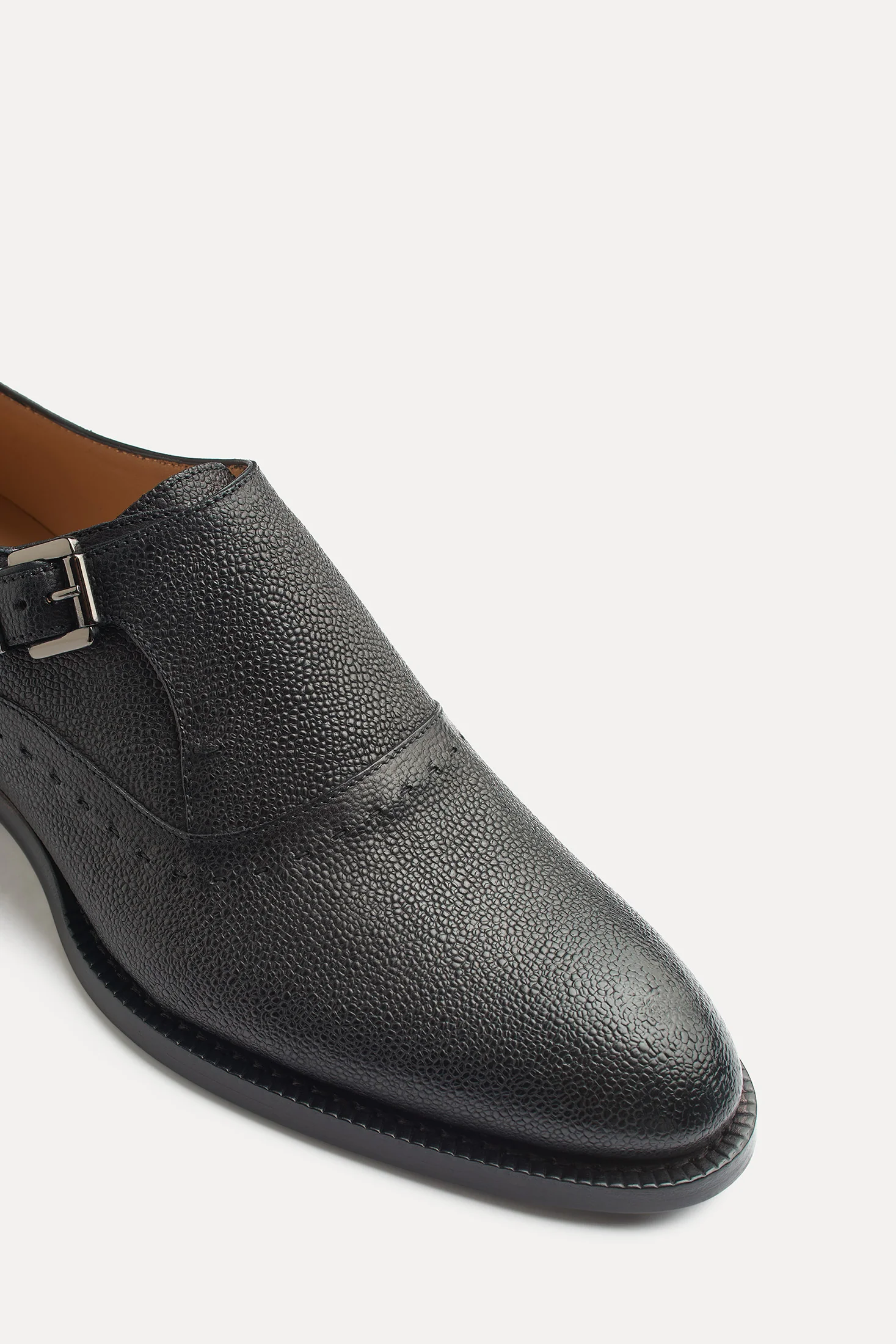 AMF Pebble Leather Single Monk Strap - Image 4