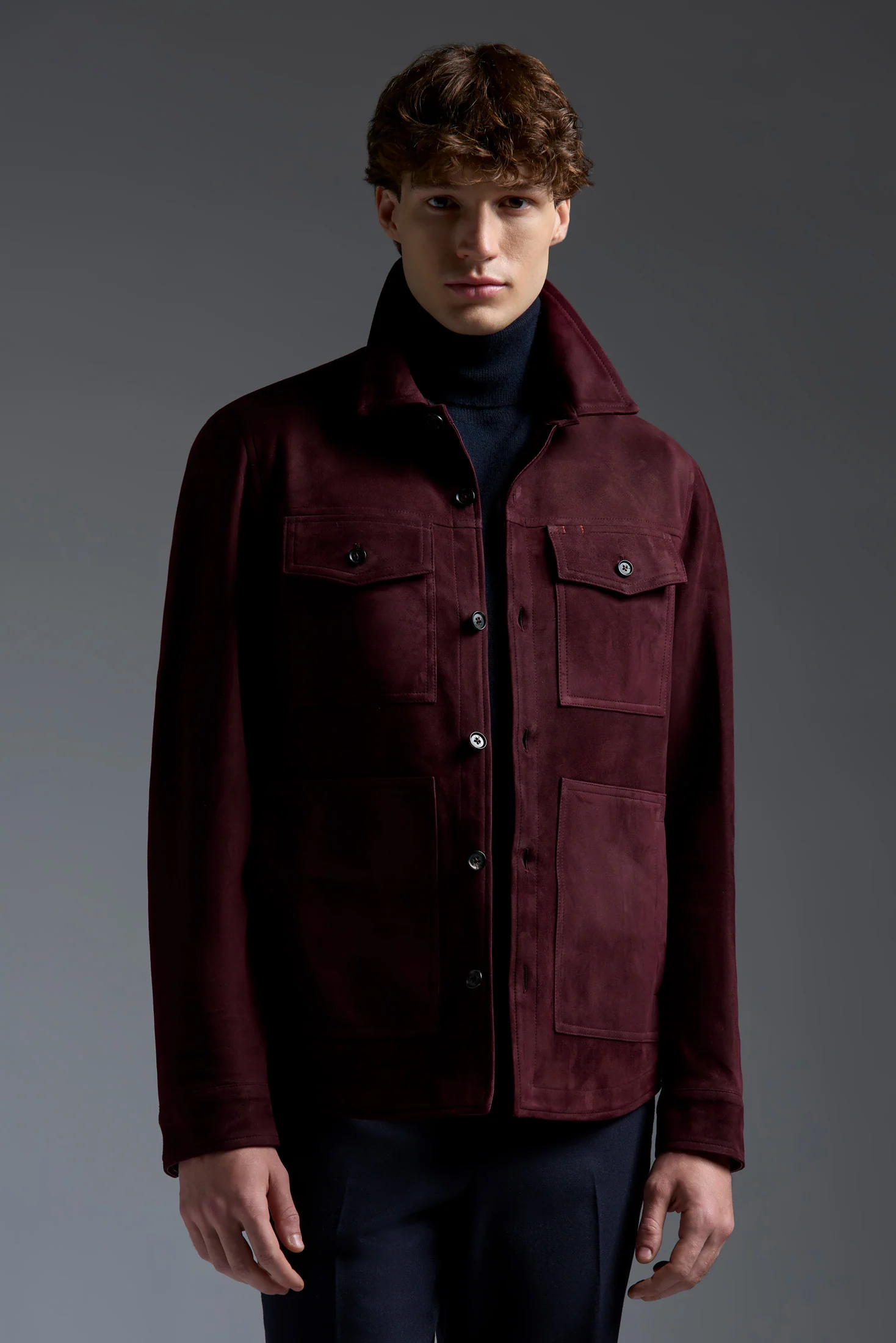 Overshirt PLW61 AQUA SUEDE DOUBLE - Image 11
