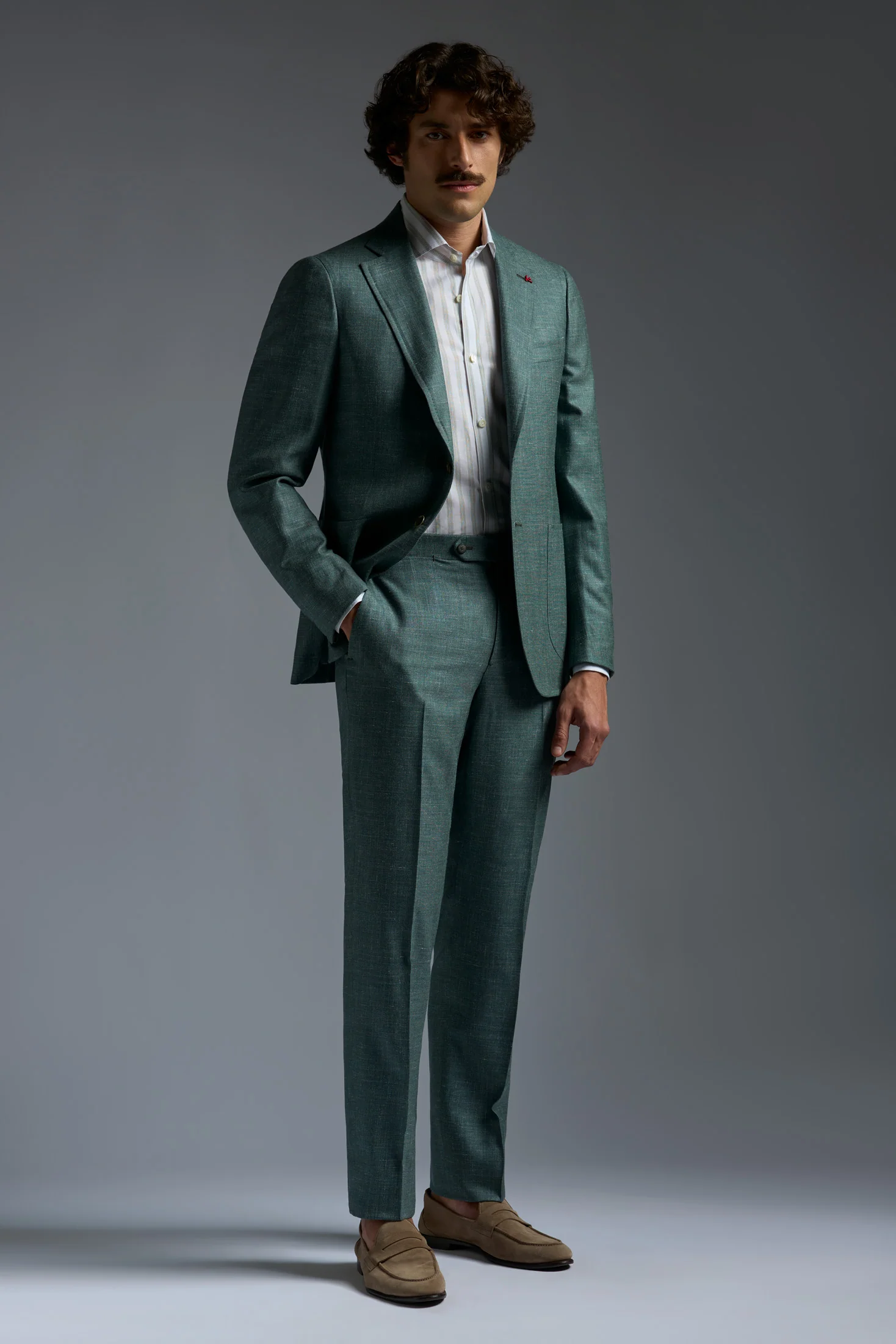 Wool Cashmere Silk and Linen Sanità Tailored Pants - Image 5
