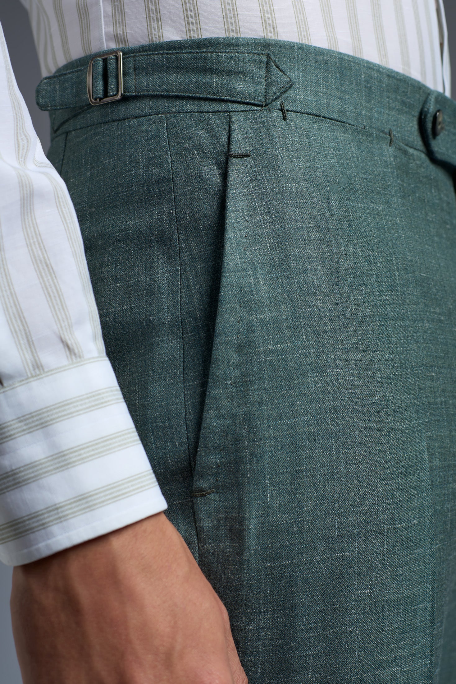 Wool Cashmere Silk and Linen Sanità Tailored Pants - Image 7