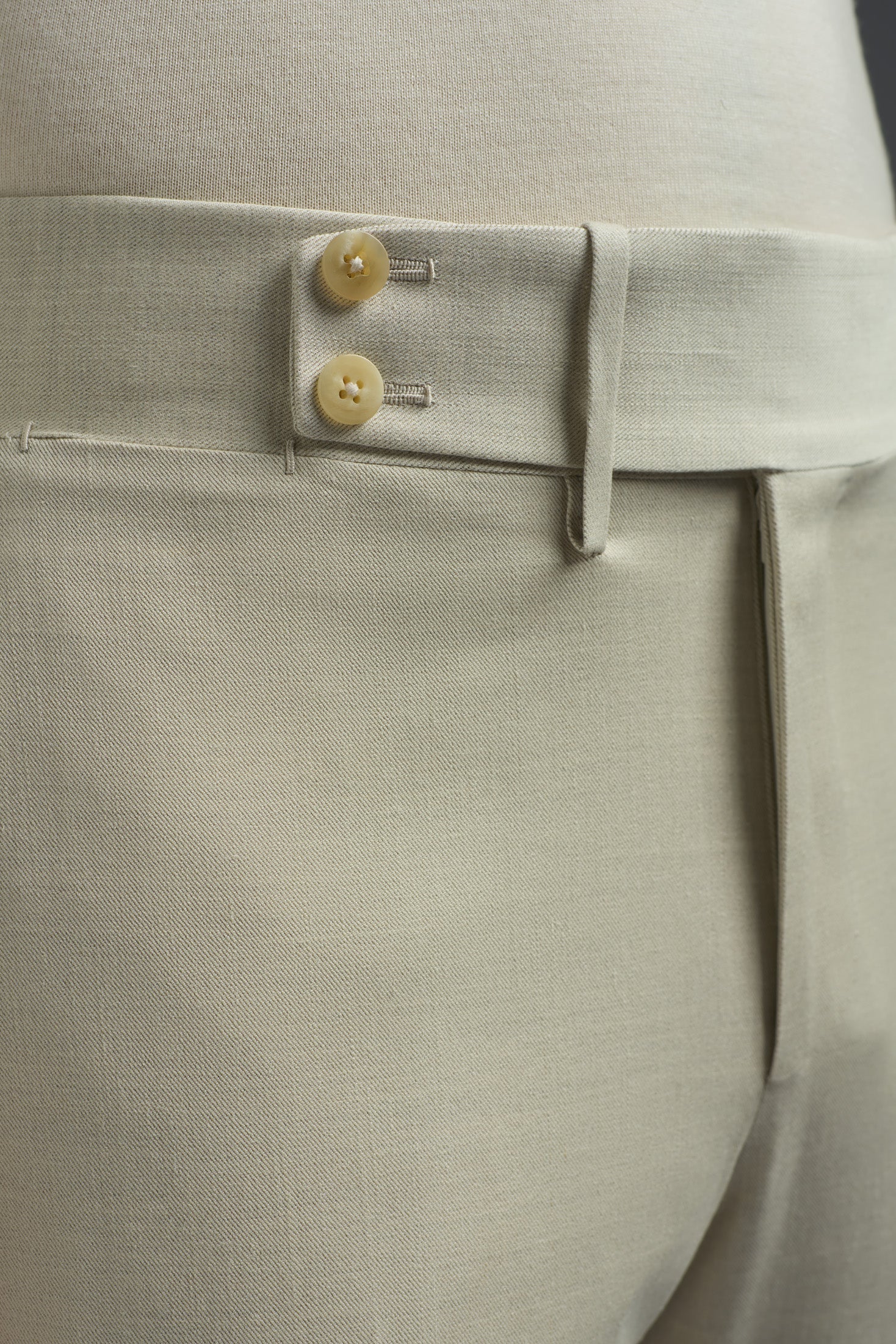 Comfort Denim Effect Wool Silk and Linen Casalnuovo Tailored Pants - Image 3