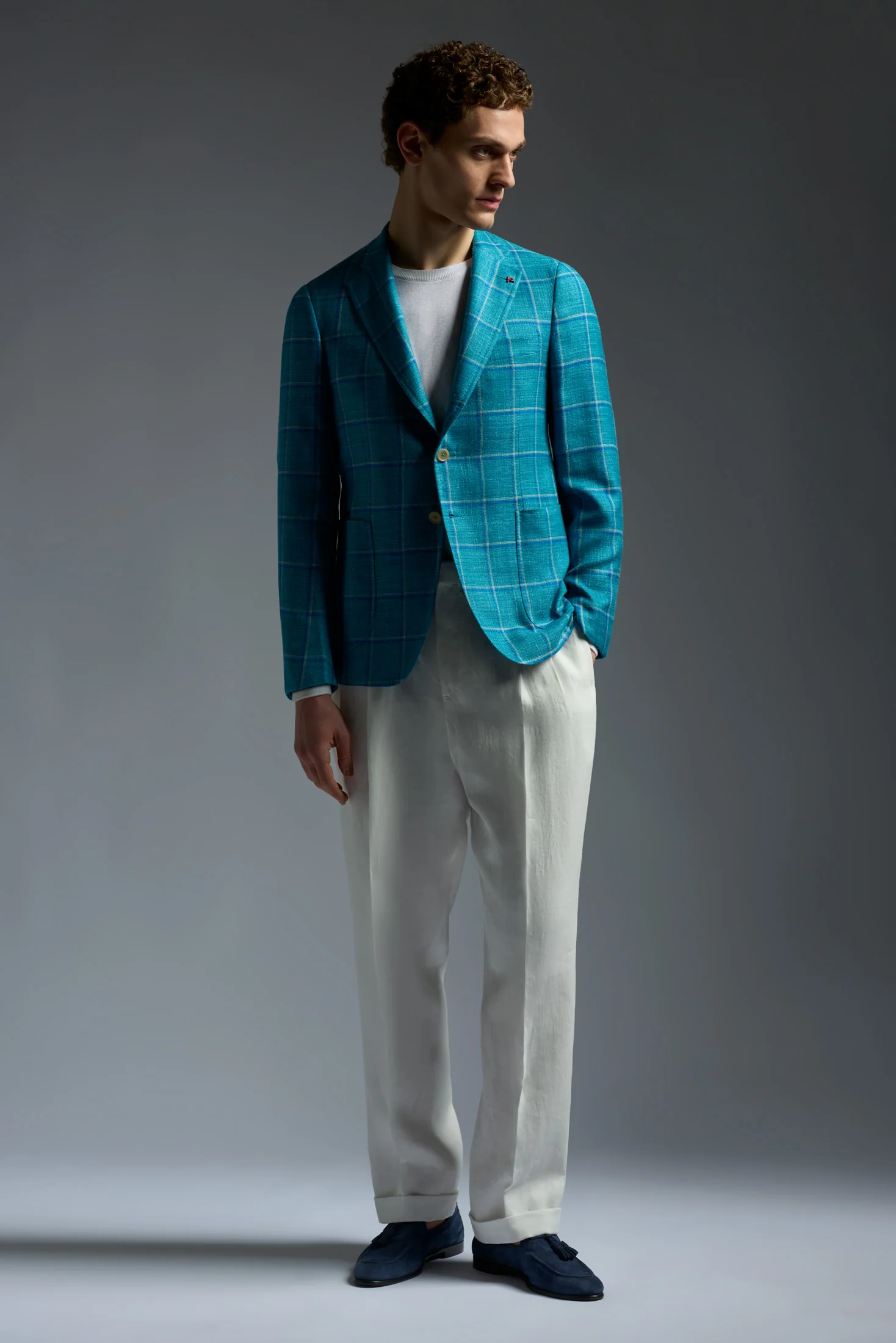 Wool Silk and Linen Capri Blazer - Image 2