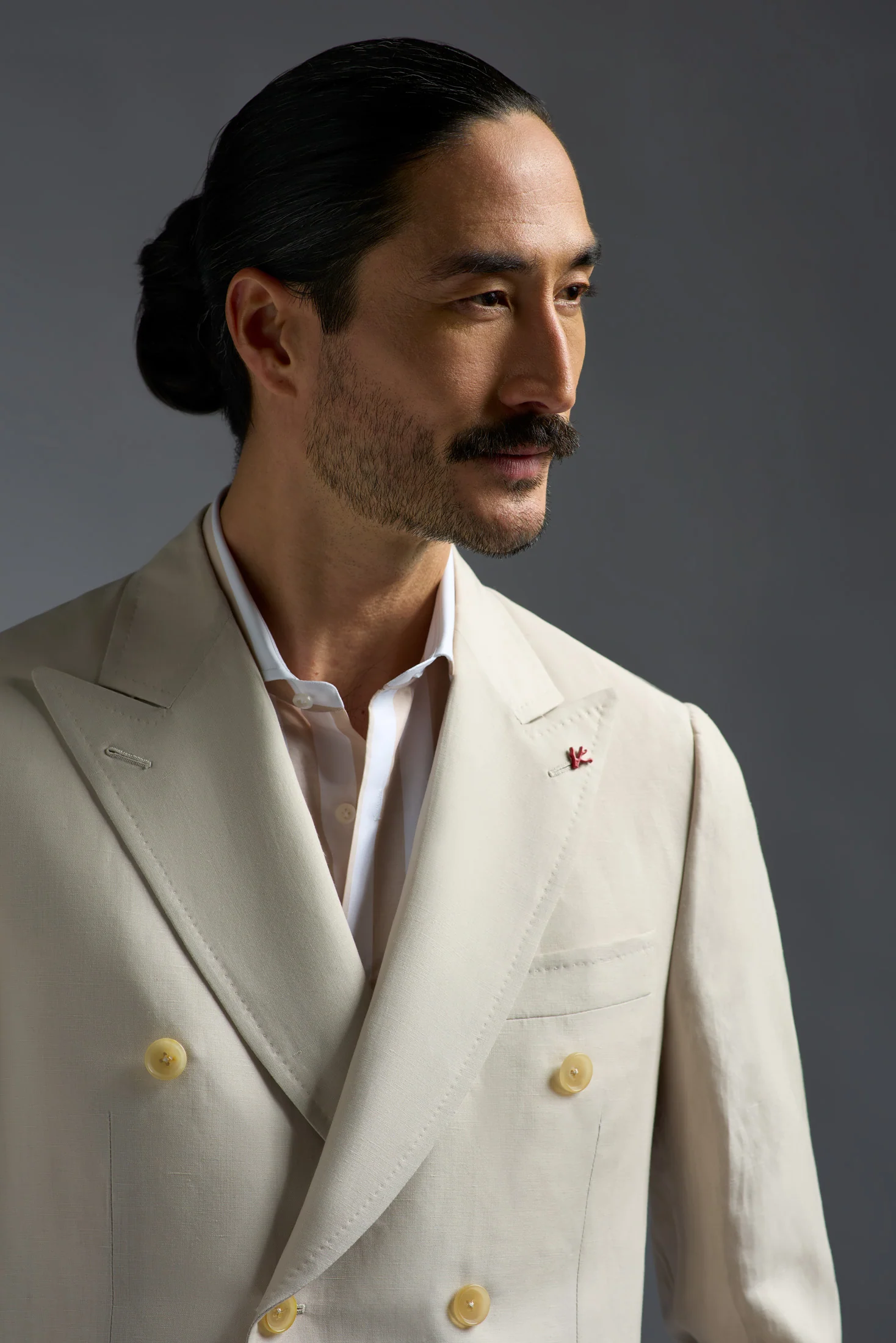 Wool and Linen Capri Double Breasted Blazer - Image 3