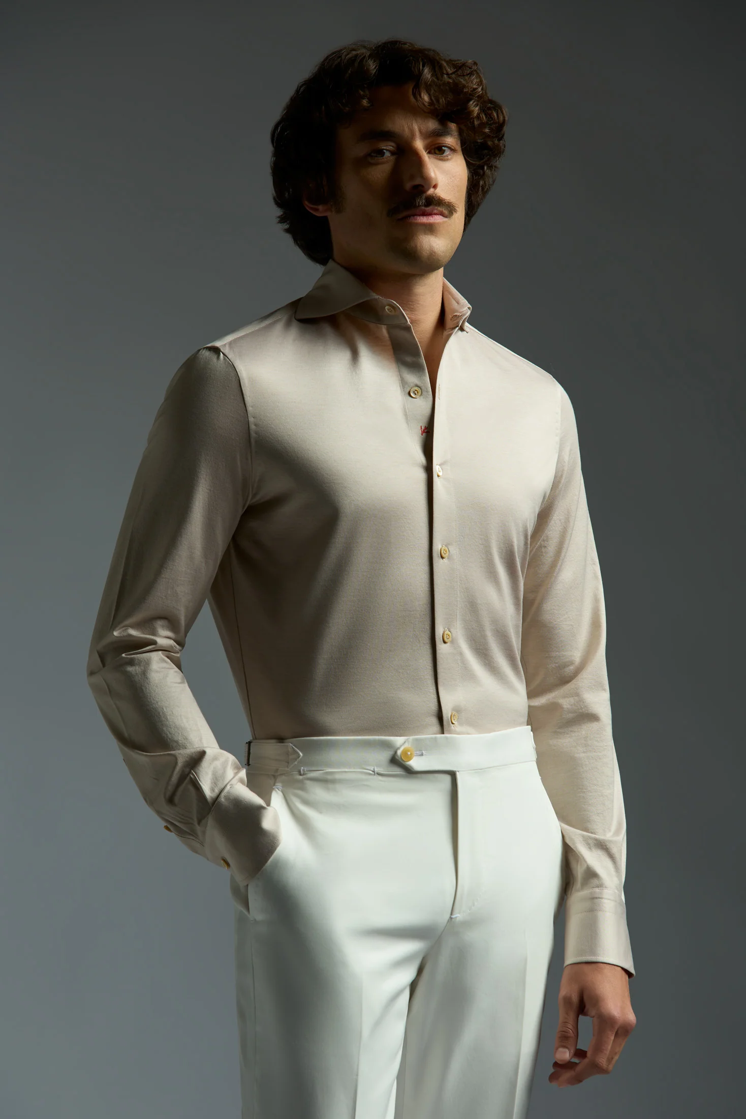 Filo di Scozia Long Sleeve Jersey Shirt - Image 6
