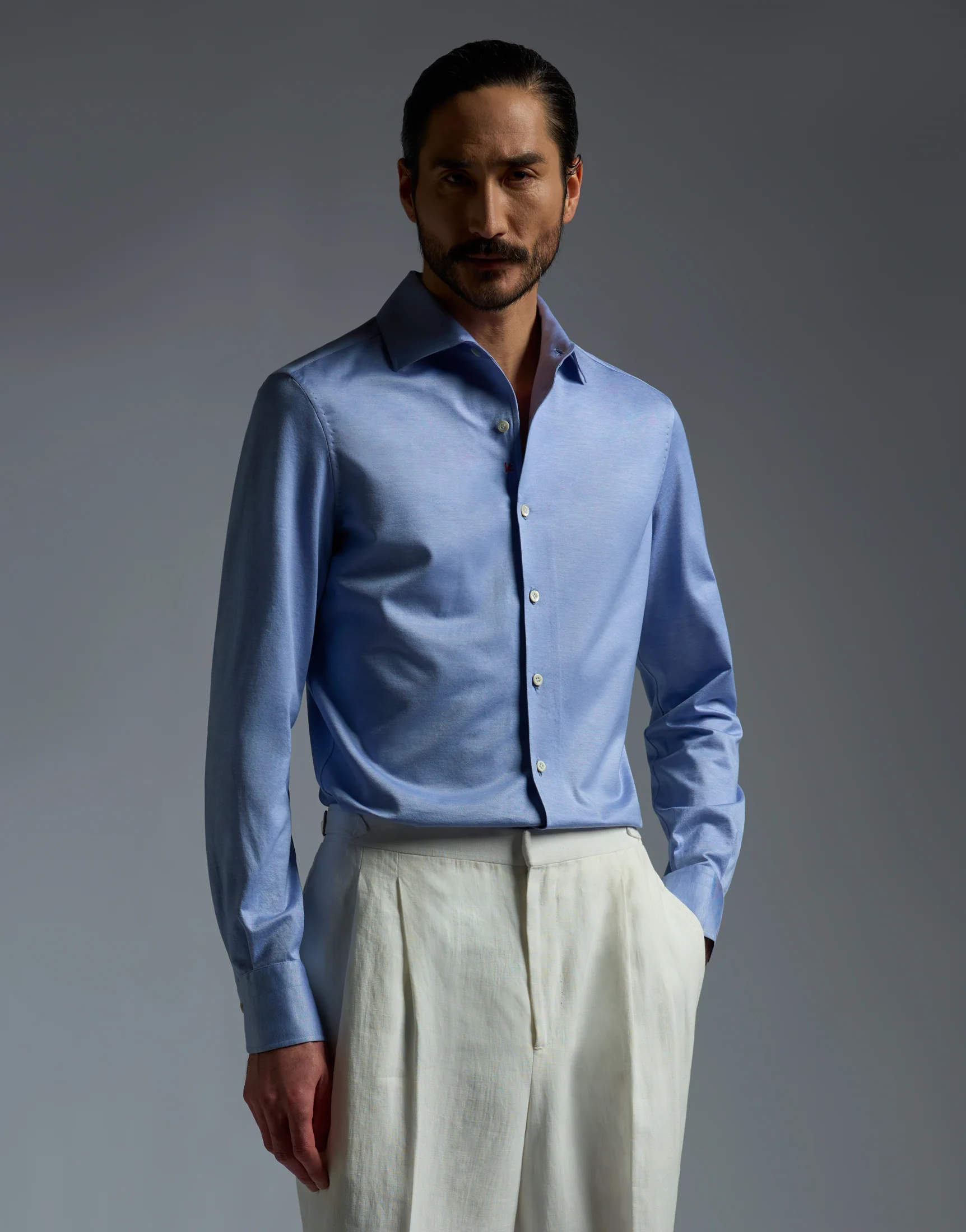 Filo di Scozia Long Sleeve Jersey Shirt - Image 11