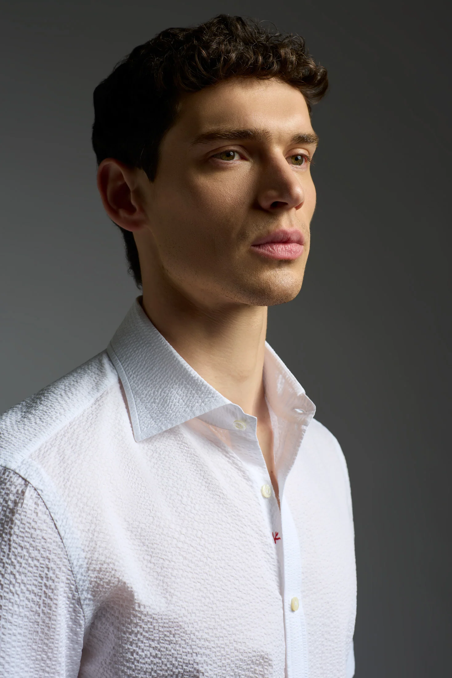 Cotton Seersucker Short Sleeve Jersey Shirt - Image 3