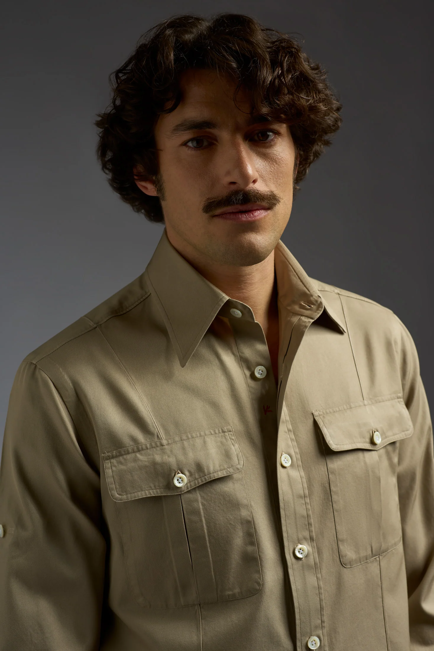 Cotton Gabardine Tailored Shirt - Image 13