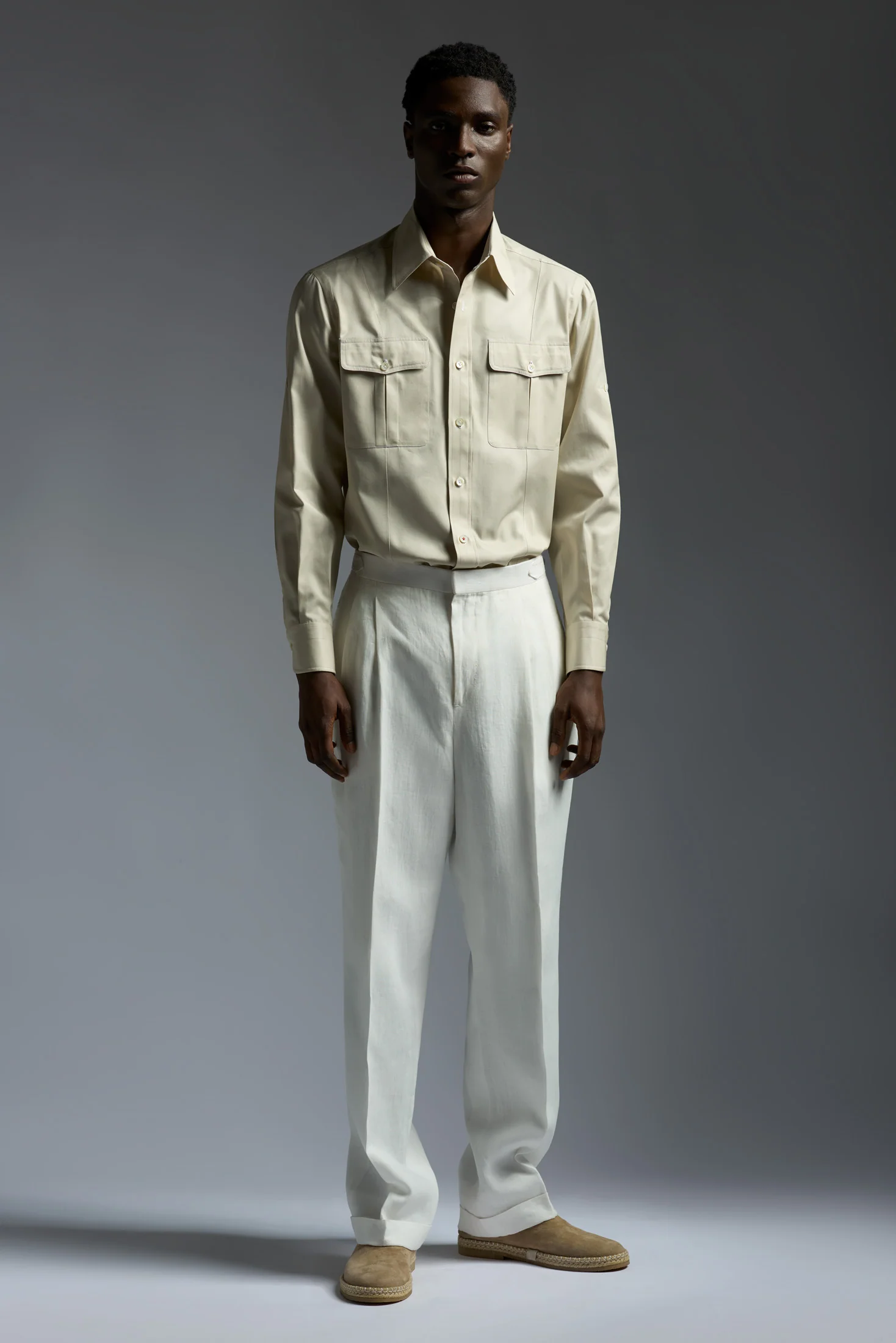 Cotton Gabardine Tailored Shirt - Image 17