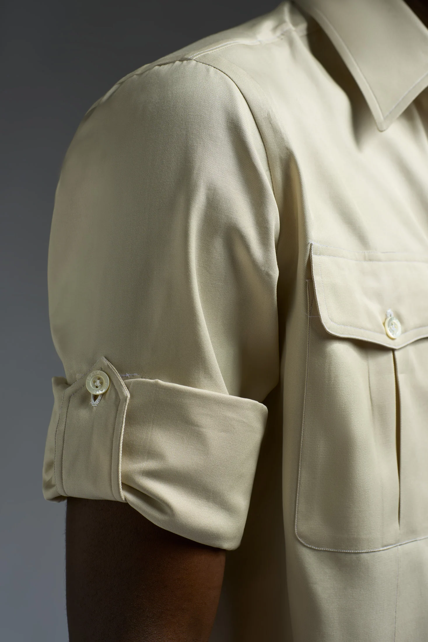 Cotton Gabardine Tailored Shirt - Image 18