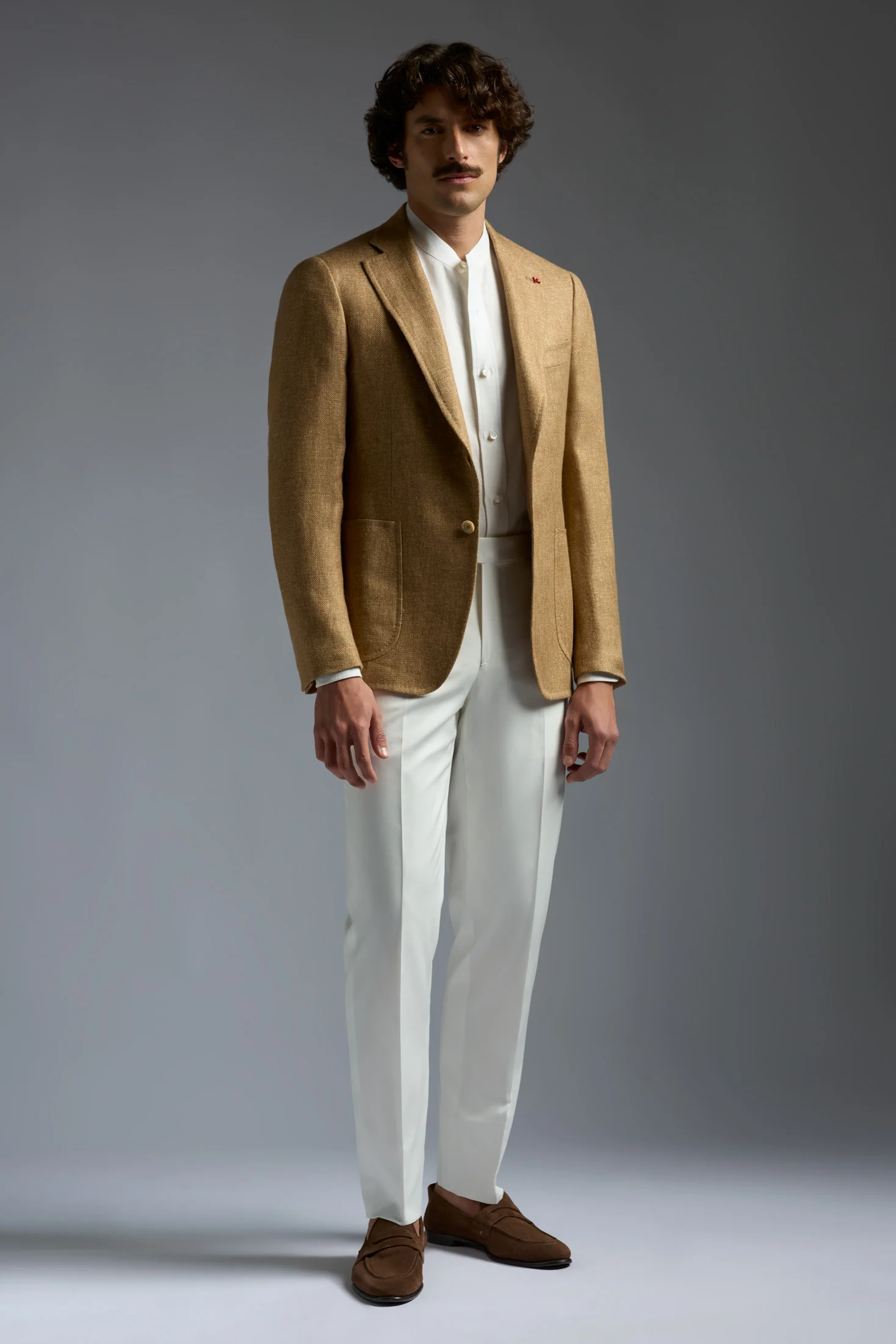 Frescolino Band Collar Long Sleeves Shirt - Image 2
