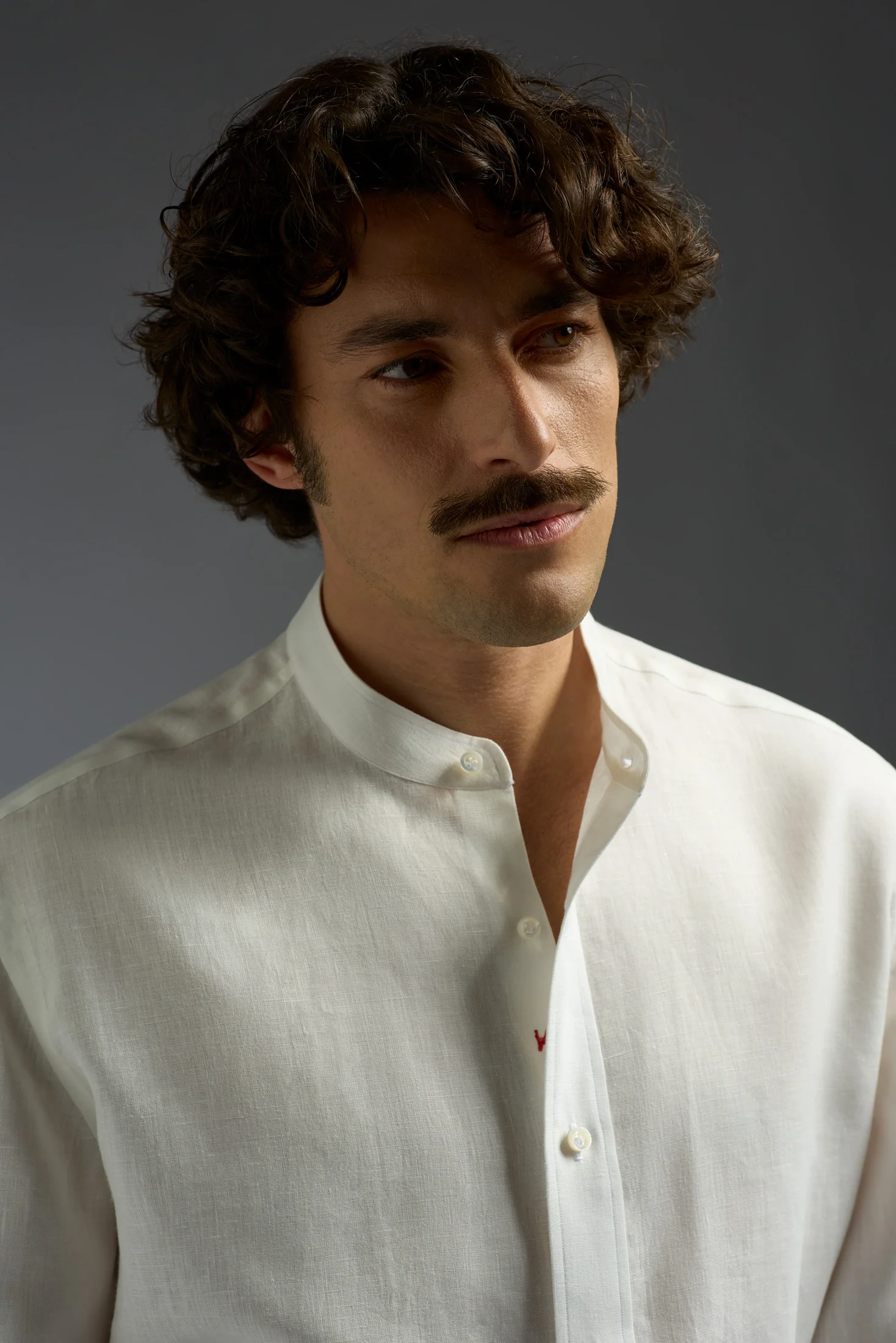 Frescolino Band Collar Long Sleeves Shirt - Image 3