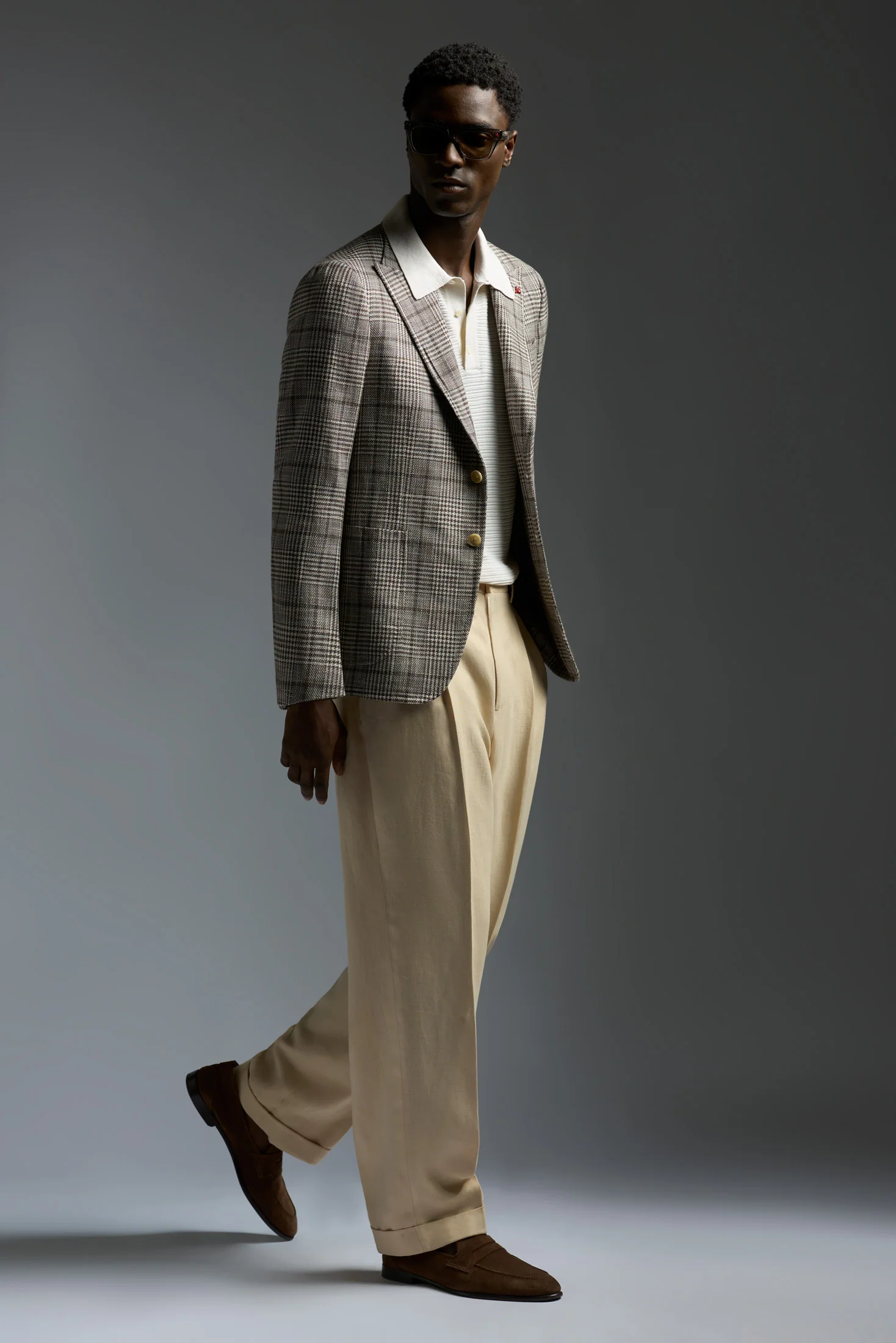 Flamed Wool Cotton Silk and Linen Capri Blazer - Image 2
