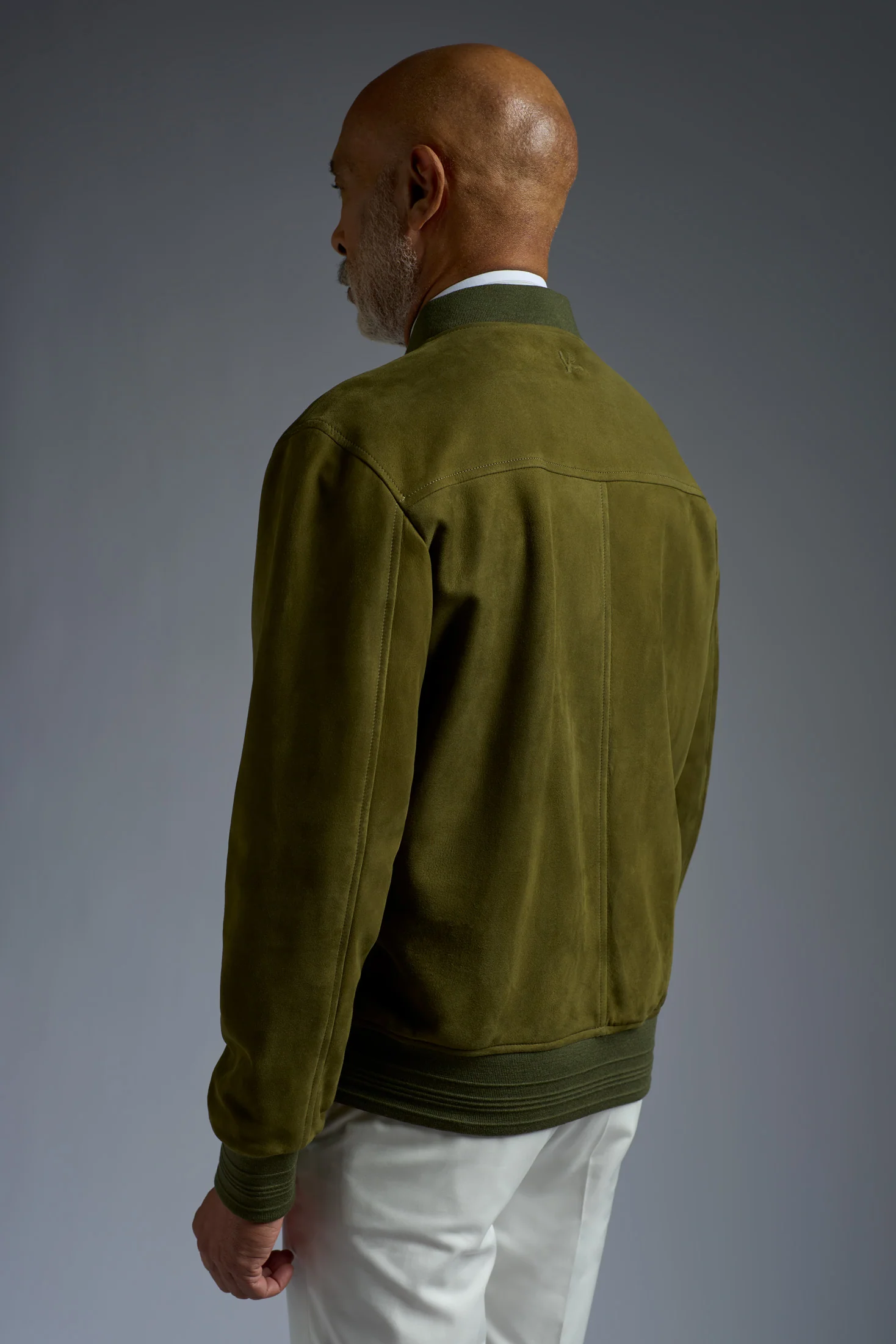 Aqua Suede Varsity Bomber - Image 3