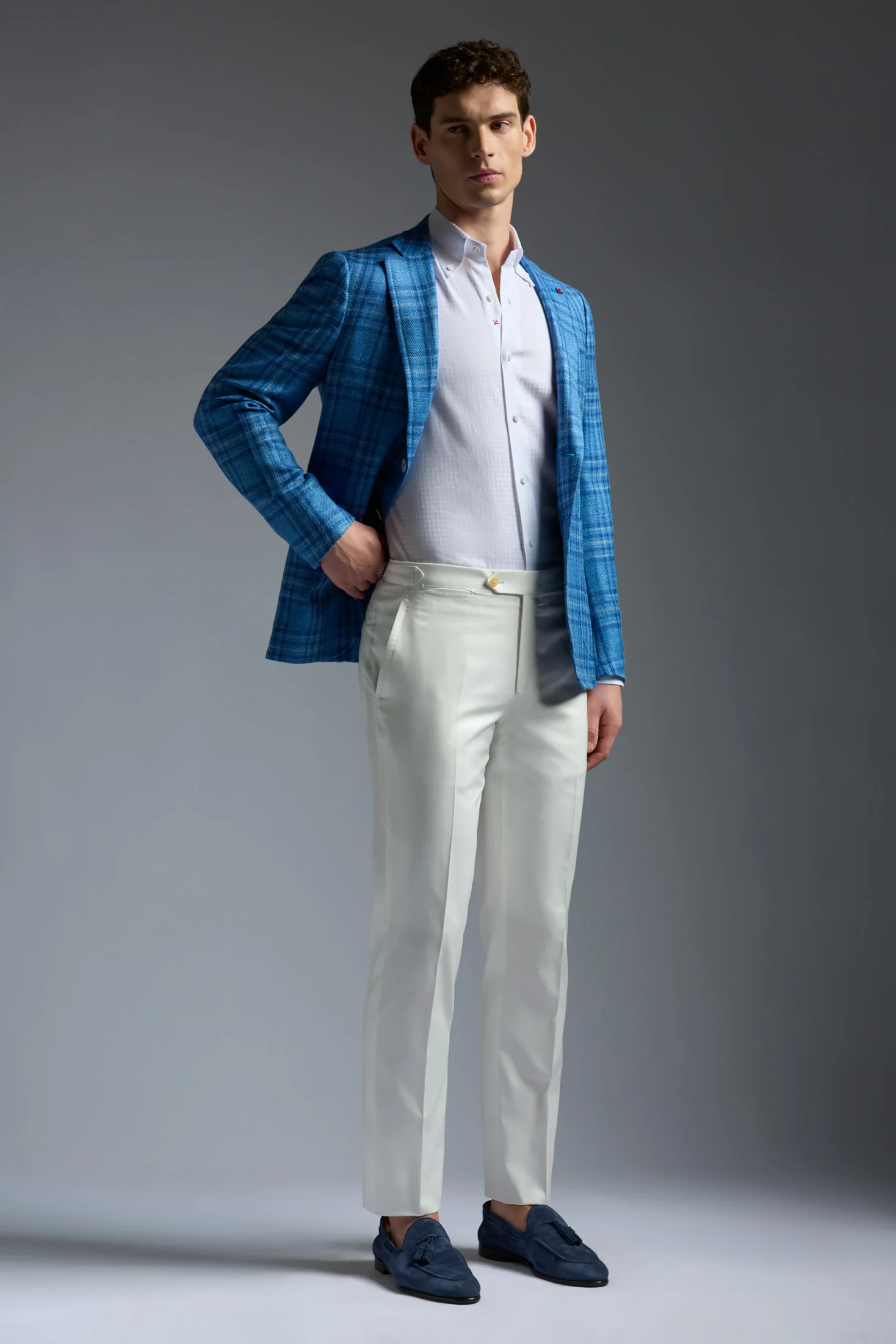 Cotton and Linen Mix Dress Button Down Shirt - Image 2