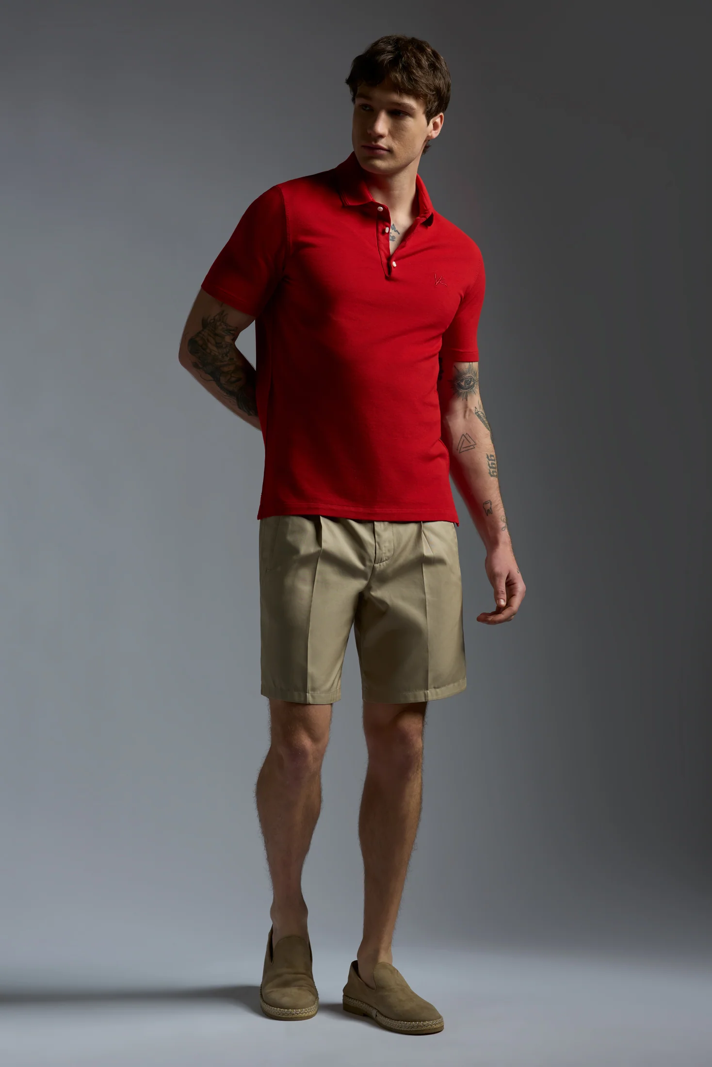 Garment Dyed Cotton Piquet Short Sleeve Polo - Image 23