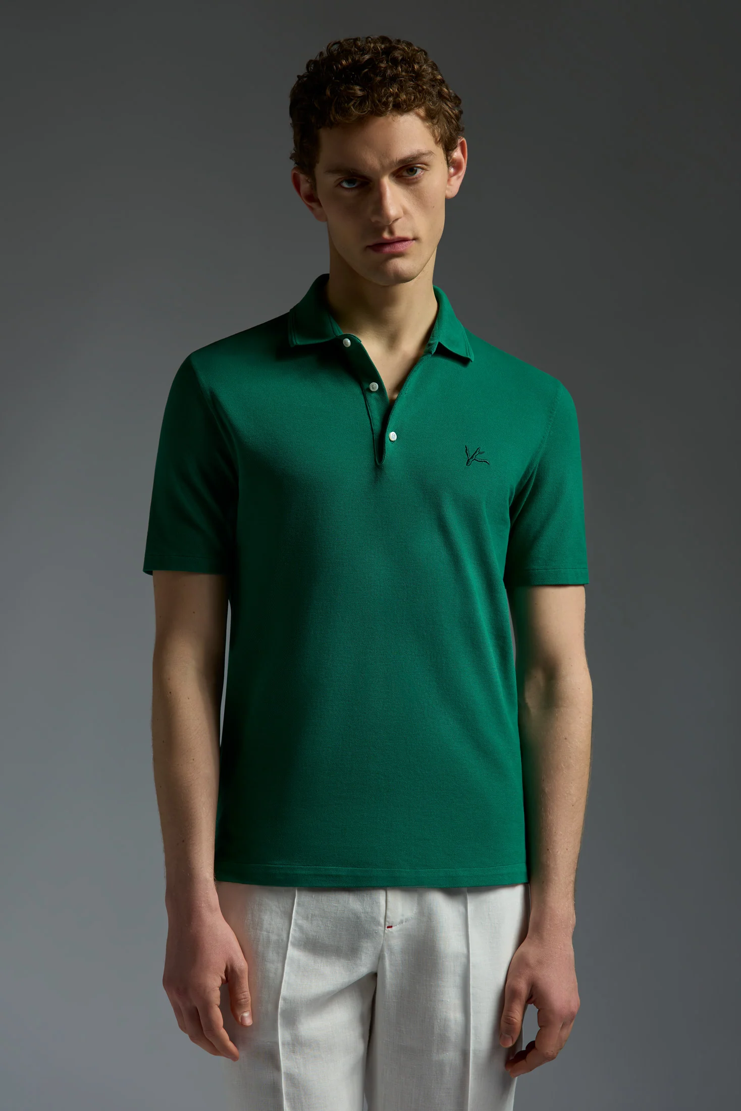 Garment Dyed Cotton Piquet Short Sleeve Polo - Image 6