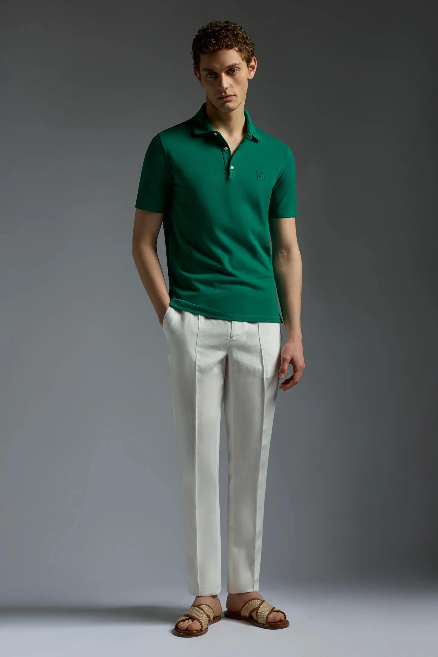 Garment Dyed Cotton Piquet Short Sleeve Polo - Image 7