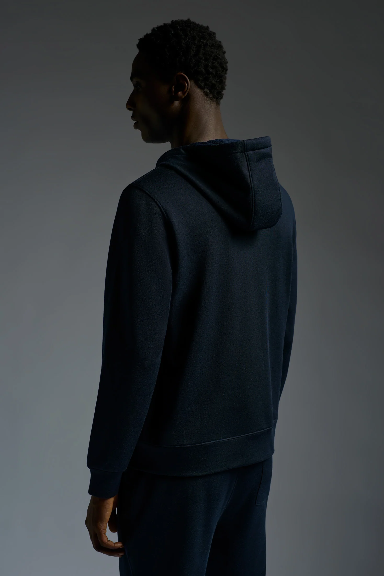 Comfort Cotton and Silk Hoodie with Zip - Image 3