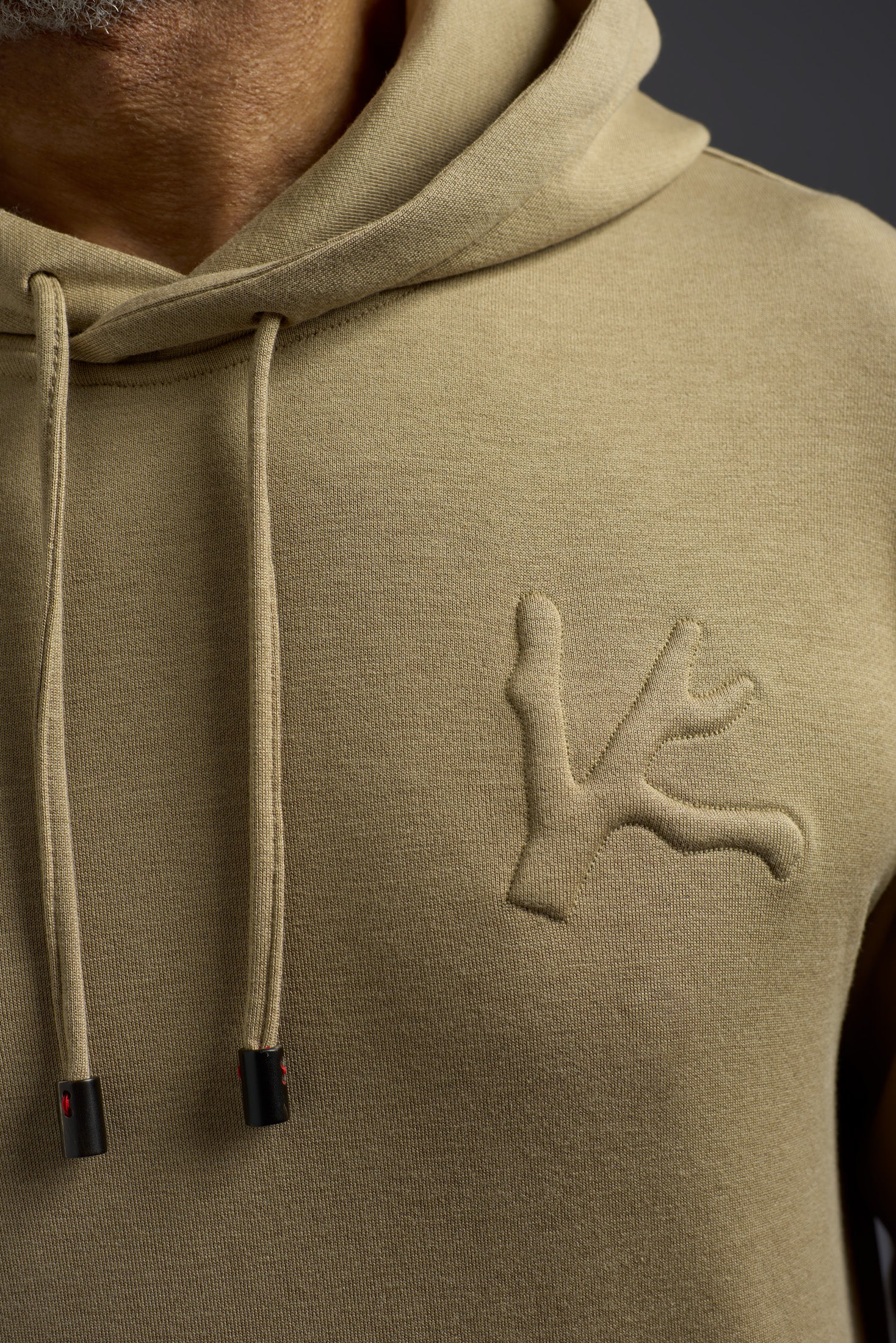 Comfort Cotton and Silk Pouch Pocket Hoodie with Embossed Logo - Image 5