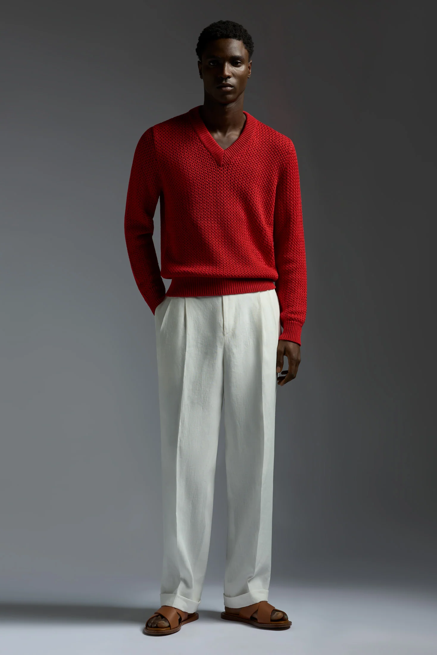 Silk and Cotton V-Neck - Image 7