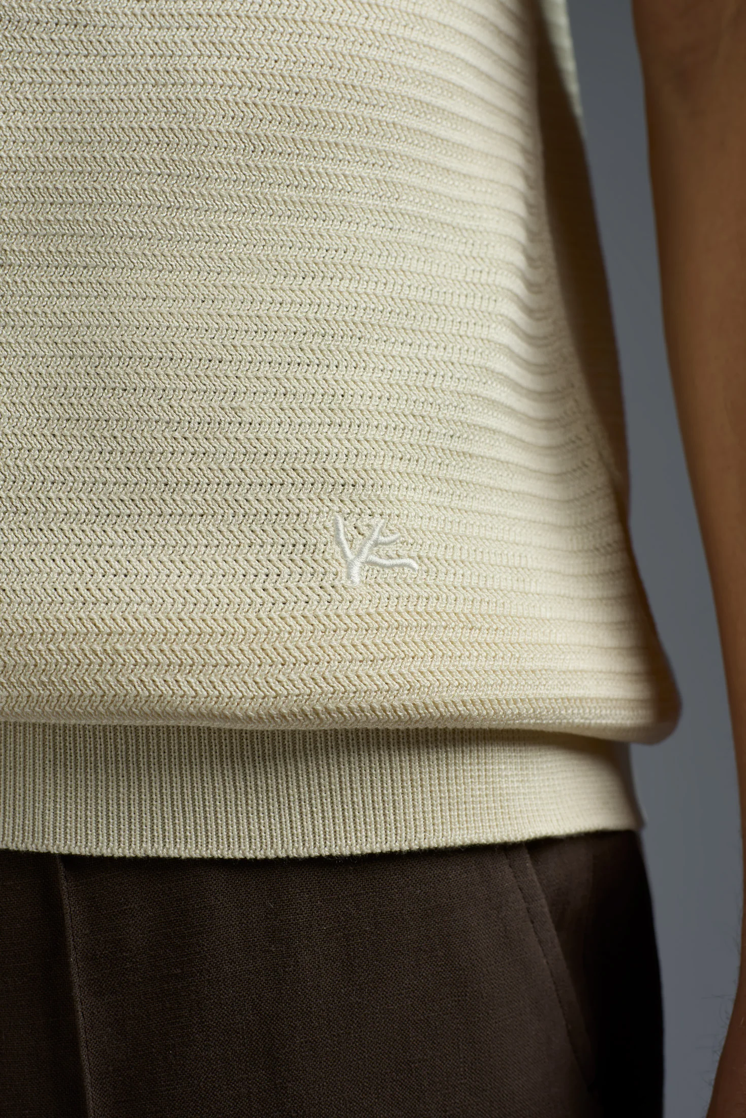 Open Collar Polo SOLID SILK STITCH DETAILS F.12 - Image 4