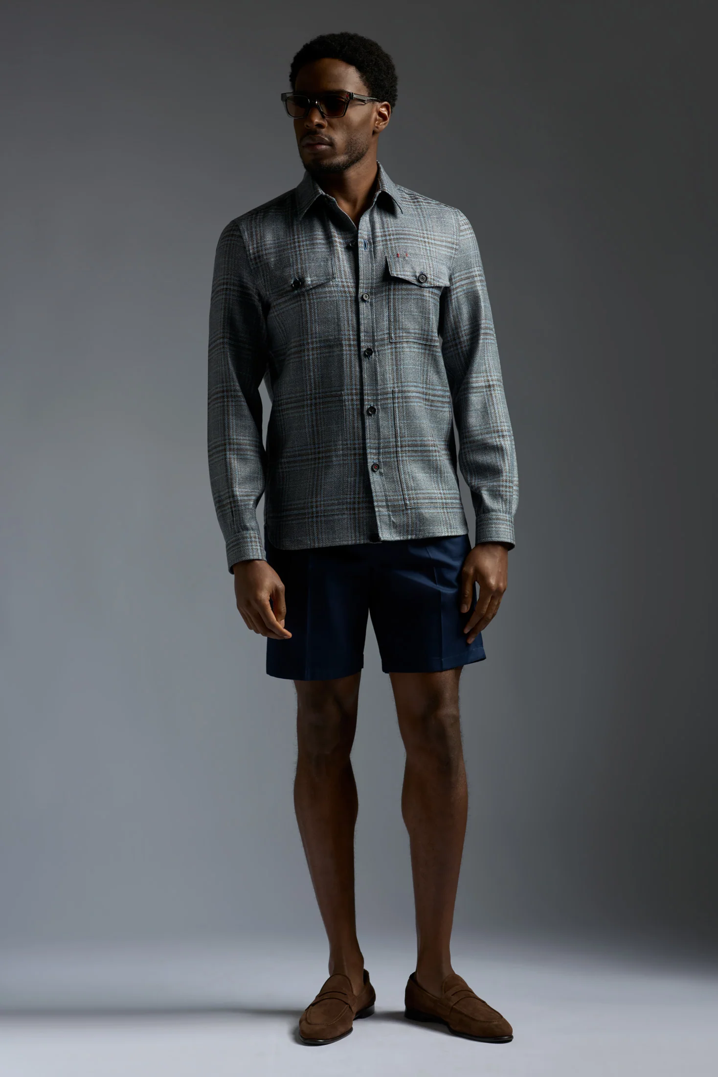 Wool Silk and Linen Four Pockets Overshirt - Image 2