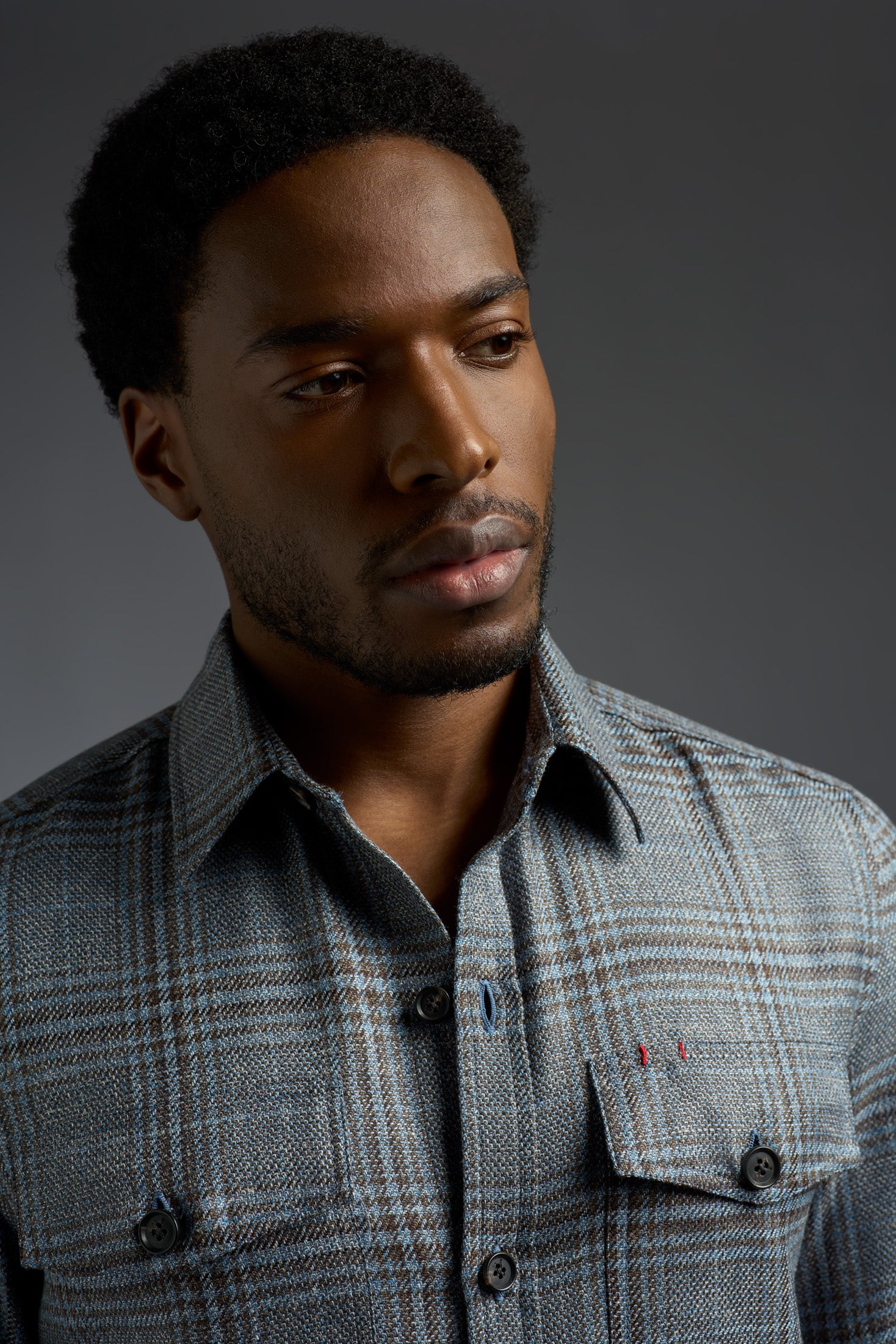 Wool Silk and Linen Four Pockets Overshirt - Image 3