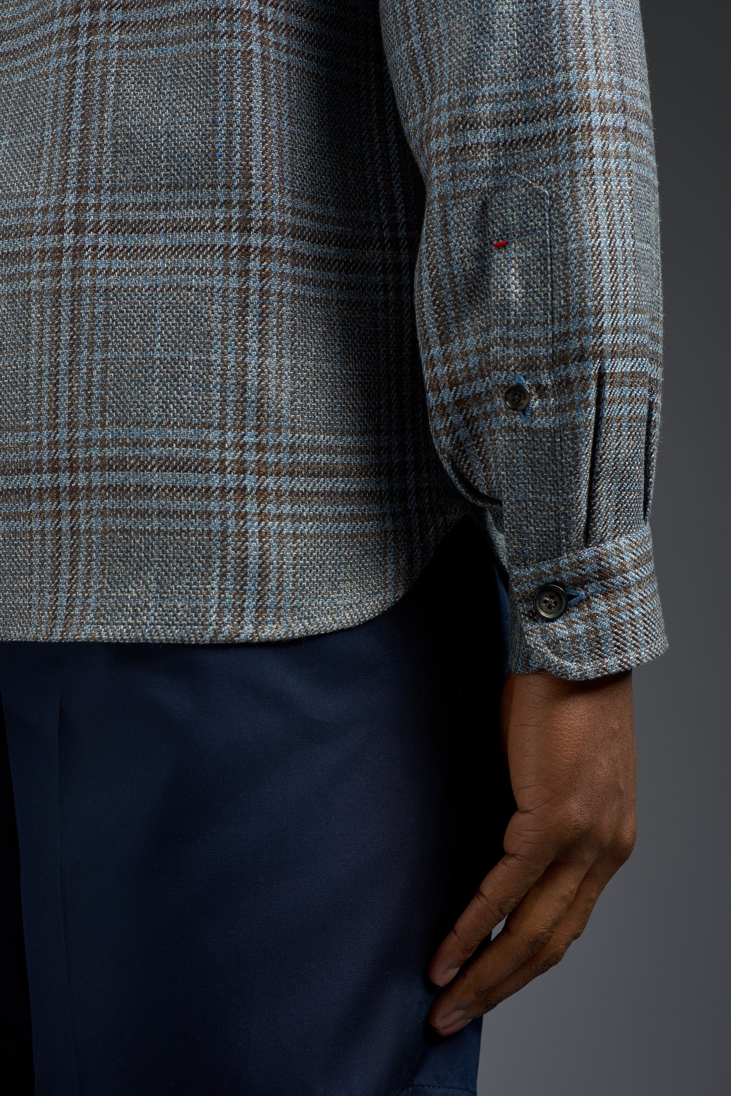 Wool Silk and Linen Four Pockets Overshirt - Image 4