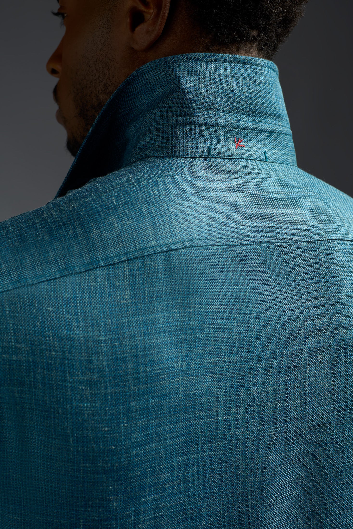 Wool Silk and Linen Four Pockets Overshirt - Image 4