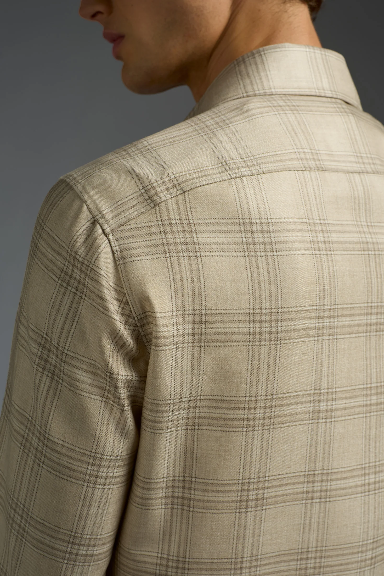 Natural Cashmere Linen Four Pockets Overshirt - Image 5