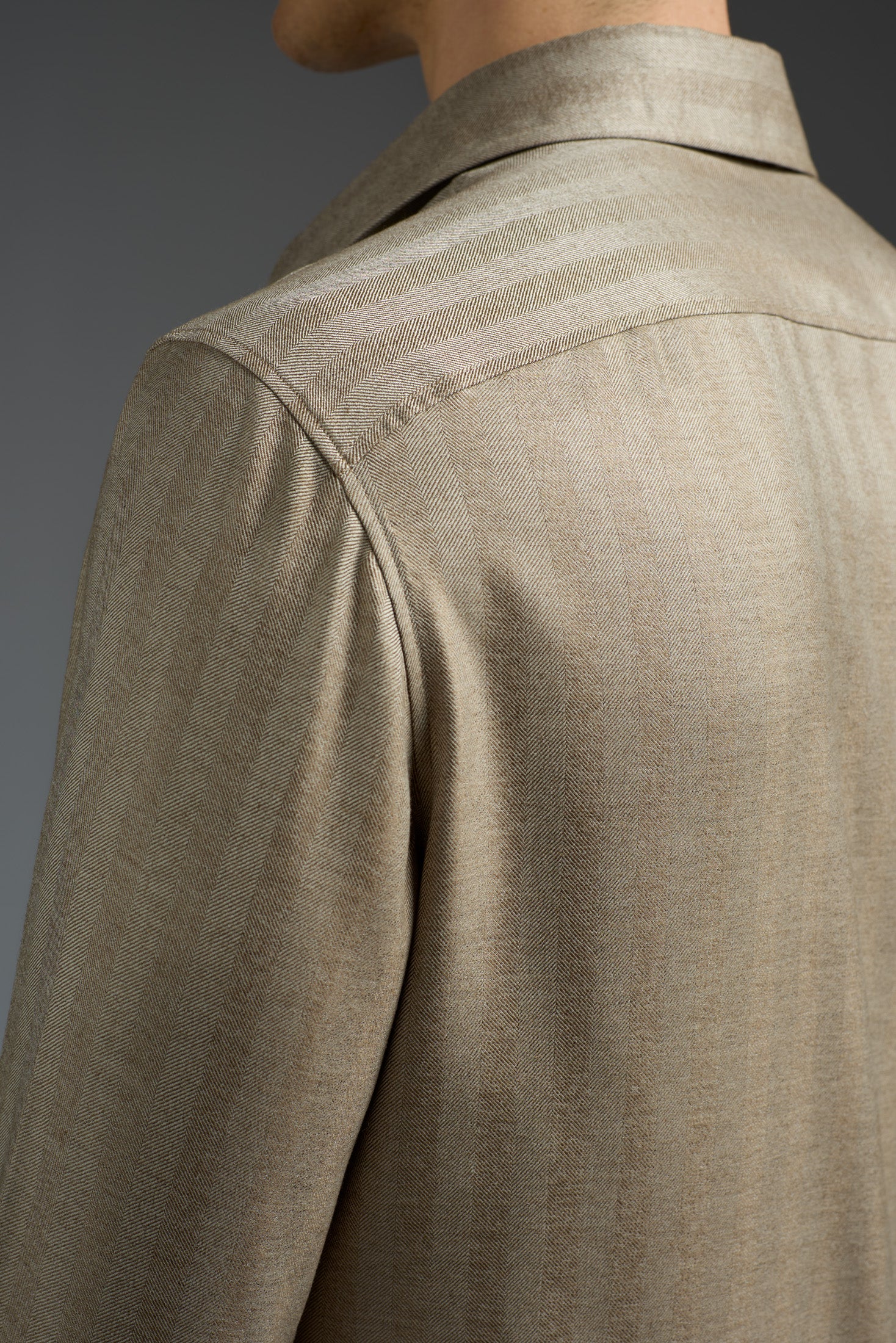 Natural Cashmere Linen Four Pockets Overshirt - Image 5