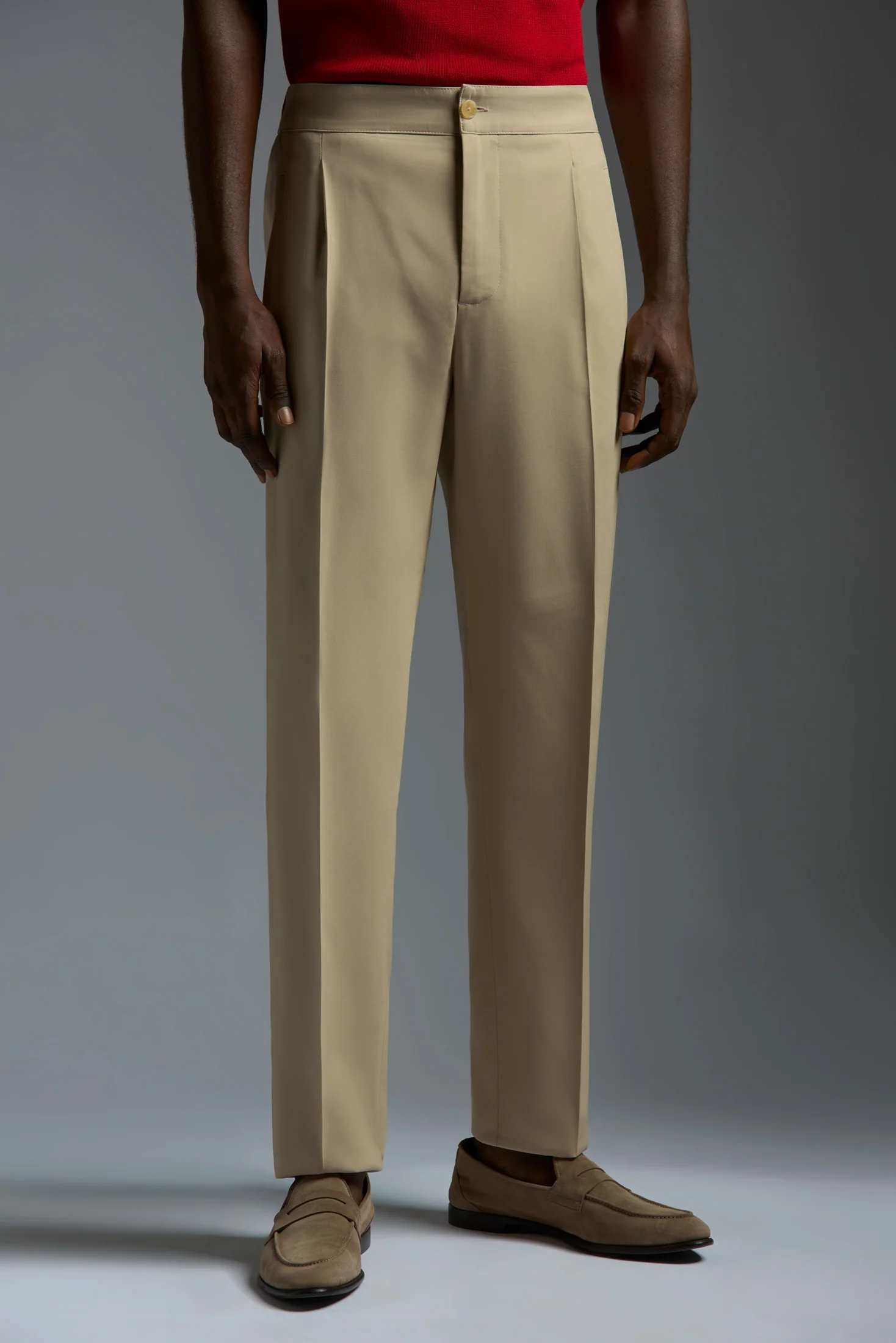 Cotton Silk Single Pleated Comfort Pants - Image 6