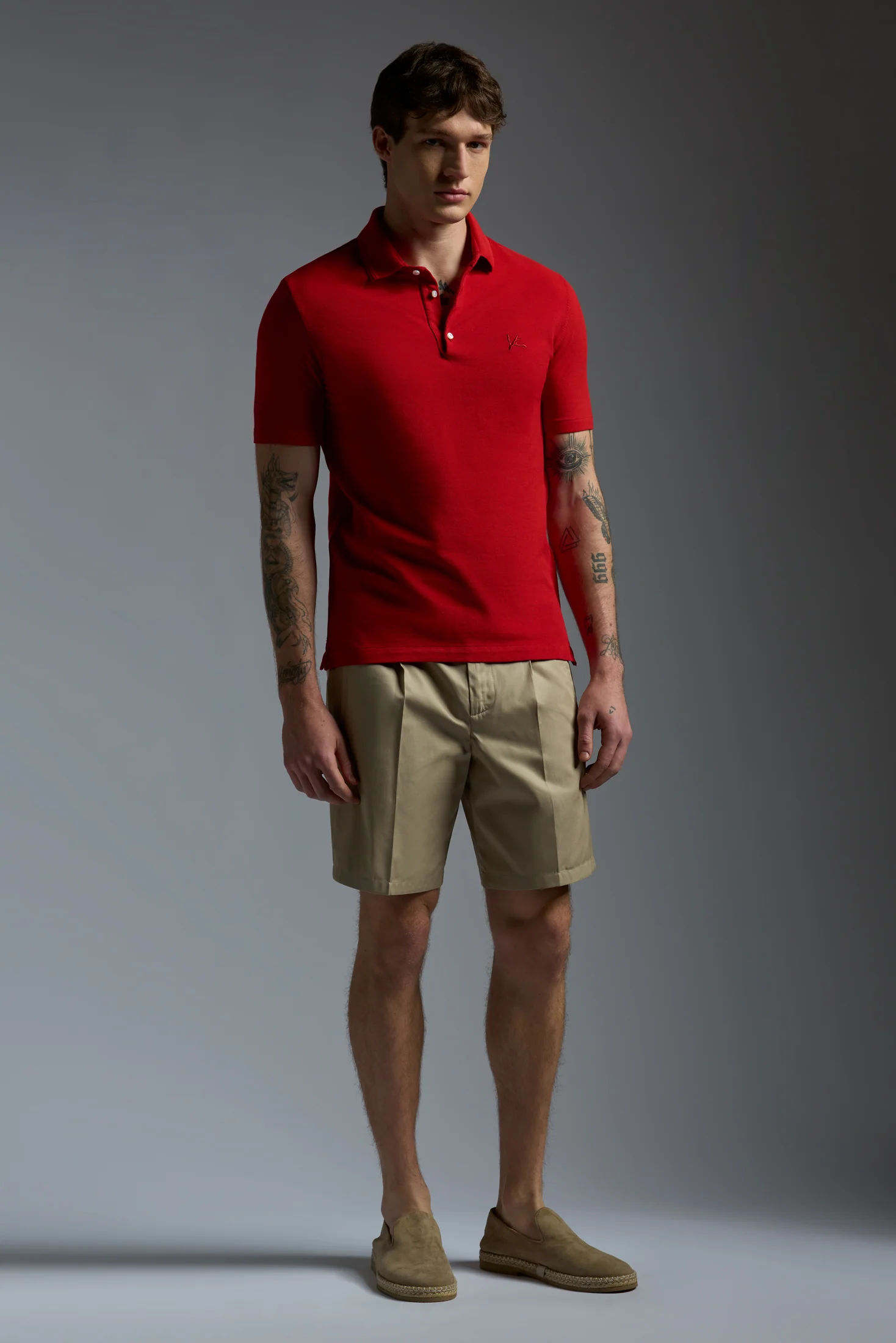 Cotton Gabardine Single Pleated Comfort Short Pants - Image 29